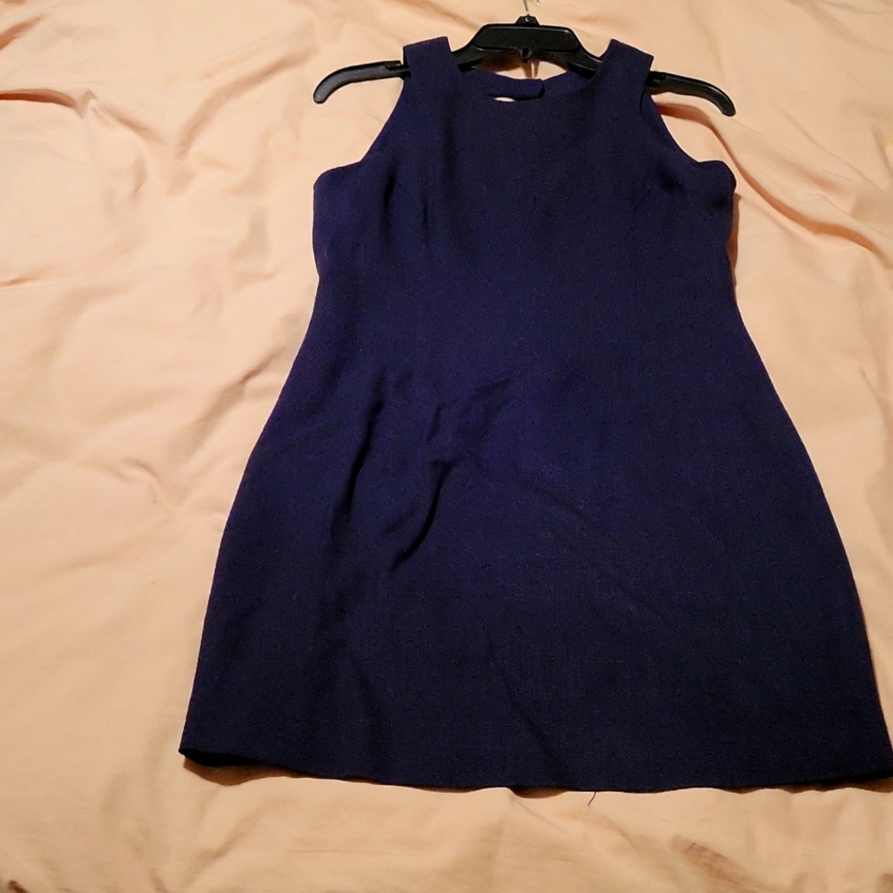 Navy blue backless dress